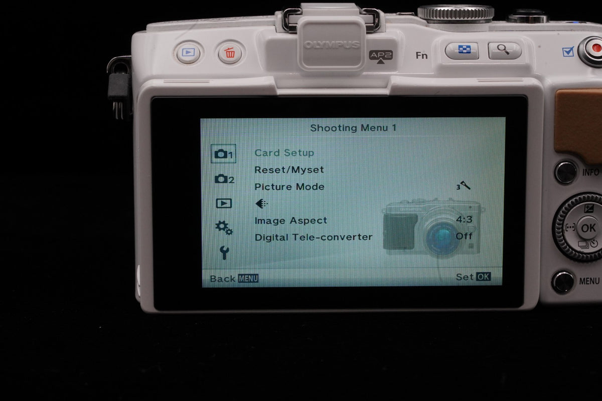 Olympus Pen Lite E-PL5 White Mirrorless Digital Camera US STOCK #10244