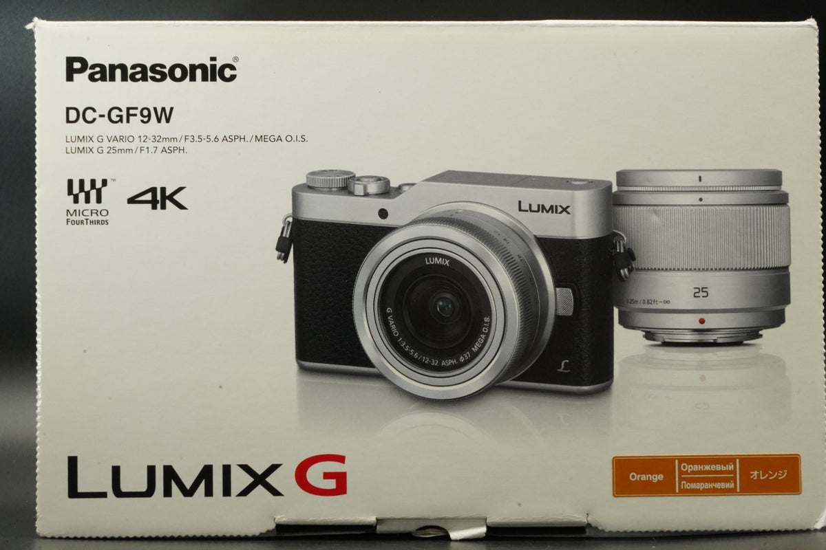Objectif Panasonic LUMIX DC-GF9 Orange 32 mm + 25 mm f/1.7 Anglais OK !! #11587