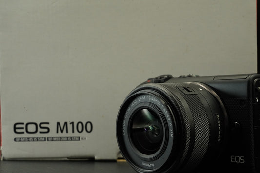 Canon EOS M100 Digital Camera 15-45mm Black EF-M Mount #11771