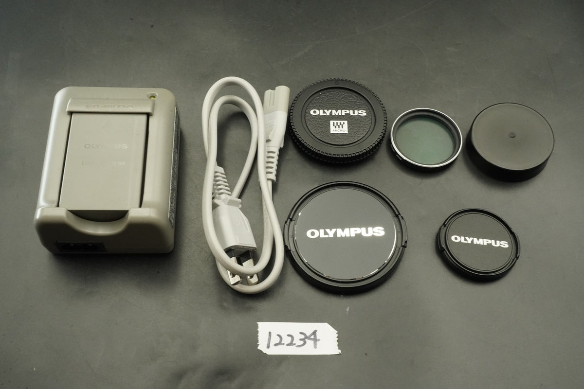 Olympus Pen Lite E-PL6 Black with 14-42mm + 40-150mm Lens US STOCK #12234