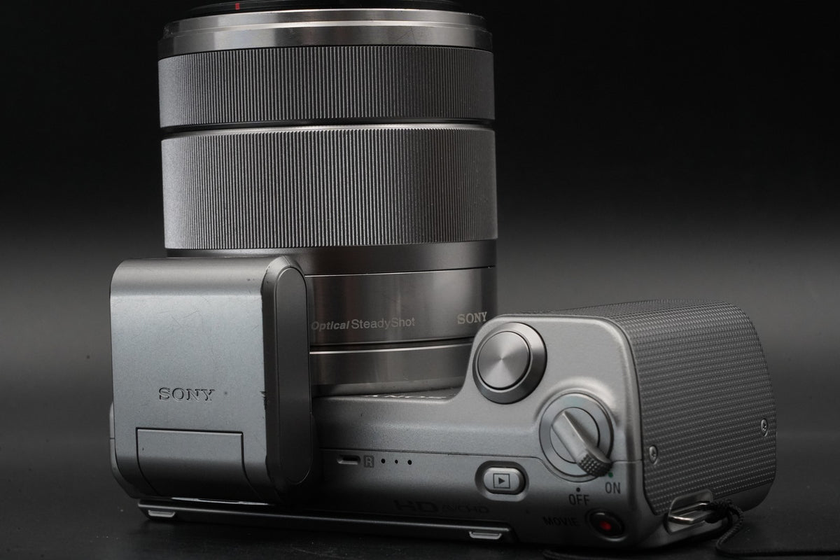 Sony NEX-5 Mirrorless Camera Bundle with 2 Lens Silver #11058