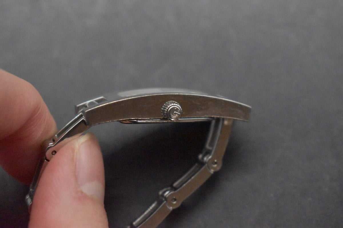 Orologio Gucci 3900L quadrante bianco da donna al quarzo rettangolare...
