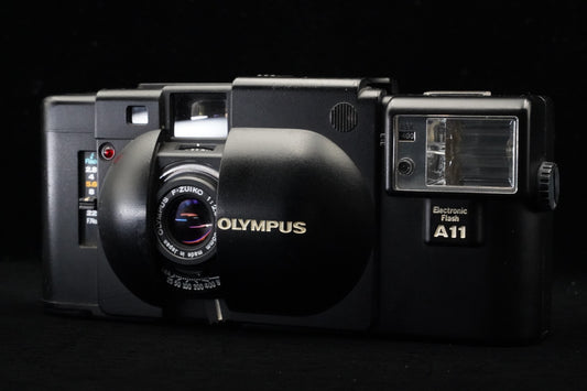 Olympus XA 35mm Rangefinder Film Camera A11 Flash [] US STOCK #9669
