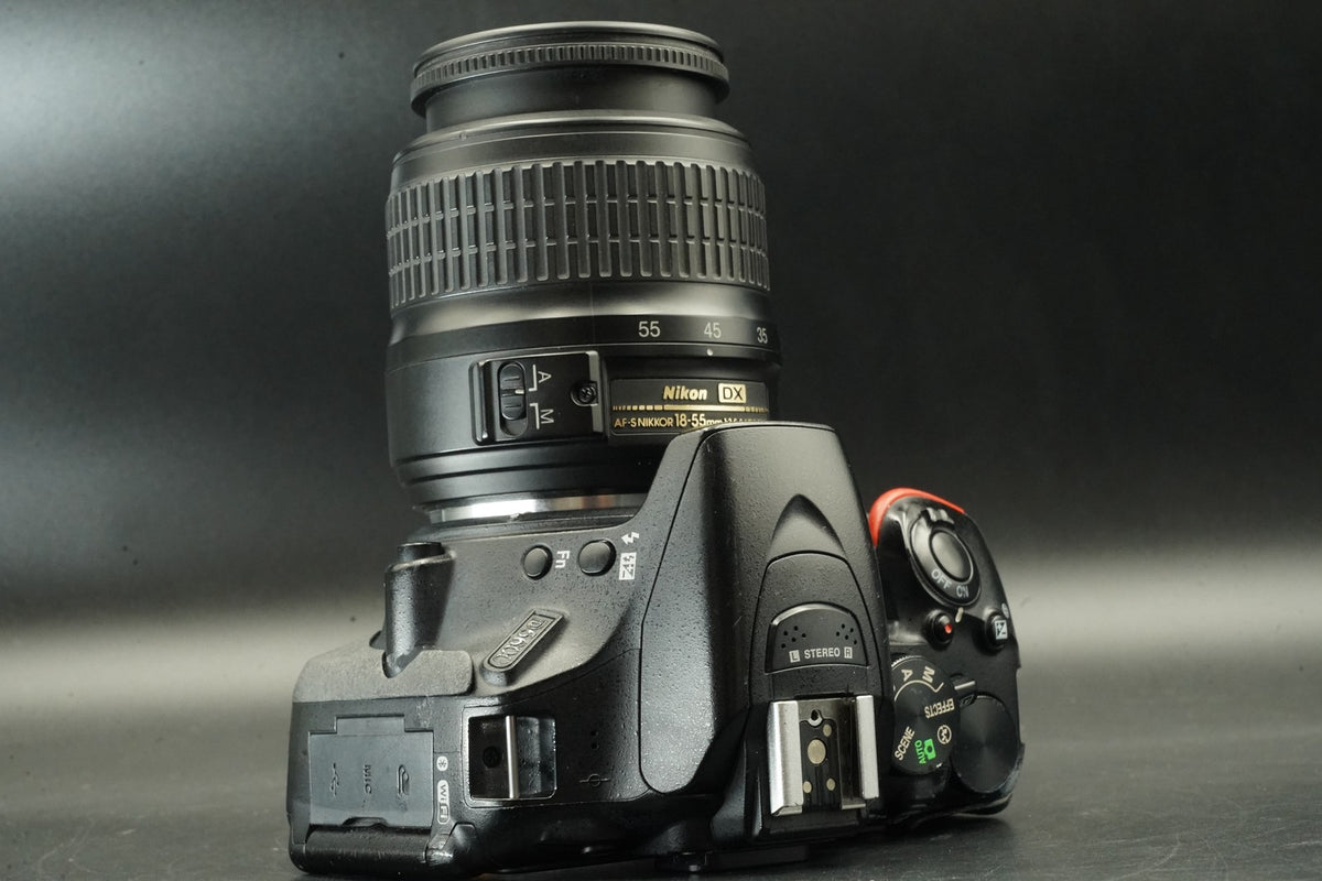 Nikon D5600 DSLR Camera w/ AF-S 18-55mm + 55-200mm Lens #12593