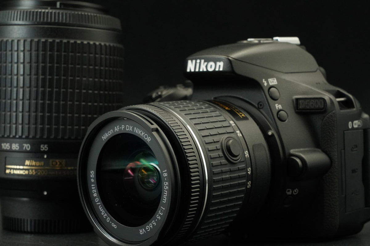 Nikon D5600 DSLR Camera w/ AF-S 18-55mm + 55-200mm Lens -8882 cuts- #12356