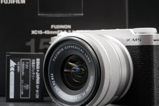 Fujifilm X-M5 Camera Silver w/ XC 15-45mm -1162 cuts- #11375