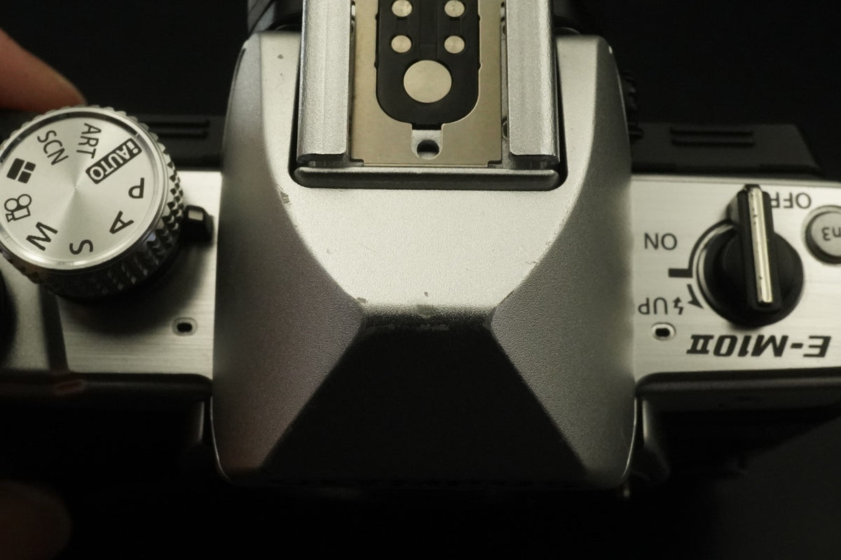 Olympus OM-D E-M10 Mark II Silver Mirrorless Digital Camera-11456 cut- #12485