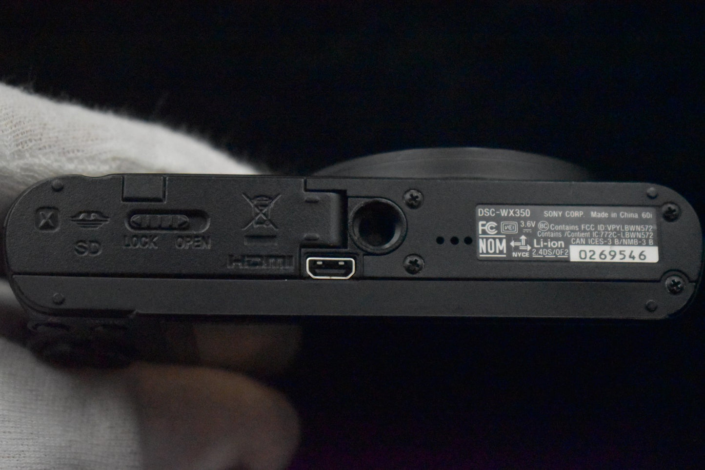 [US Duty Paid] Sony Cyber-Shot DSC-WX350 18.2MP Digital Camera Black 8956