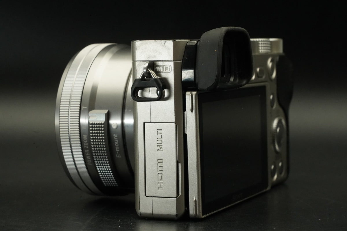 Sony a6000 Digital Camera Silver w/ 16-50 + 55-210mm -9333 cut- #12447