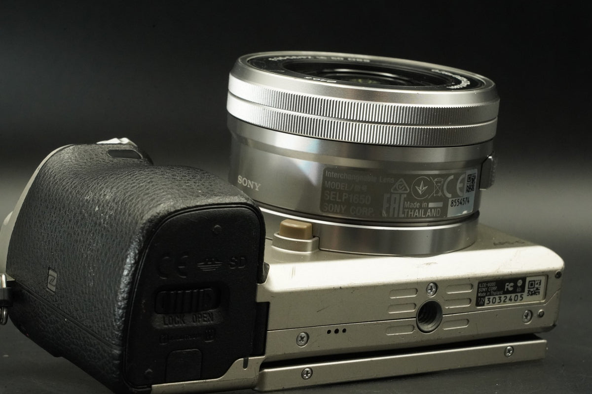 Sony a6000 Digital Camera Silver w/ 16-50 + 55-210mm -9333 cut- #12447