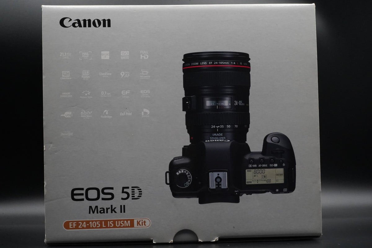 Canon EOS 5D Mark II DSLR Camera + EF 24-105mm f/4 Lens Black #10364
