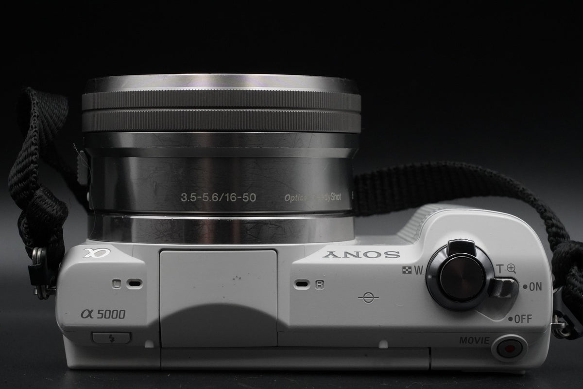 Sony Alpha a5000 Mirrorless Digital Camera White with 2 Lenses #10484