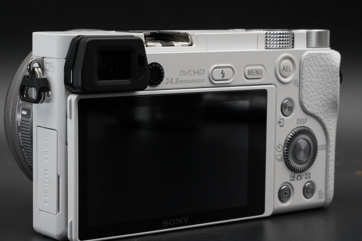 Sony Alpha a6000 Mirrorless Camera with 2 Lenses White US STOCK #10857