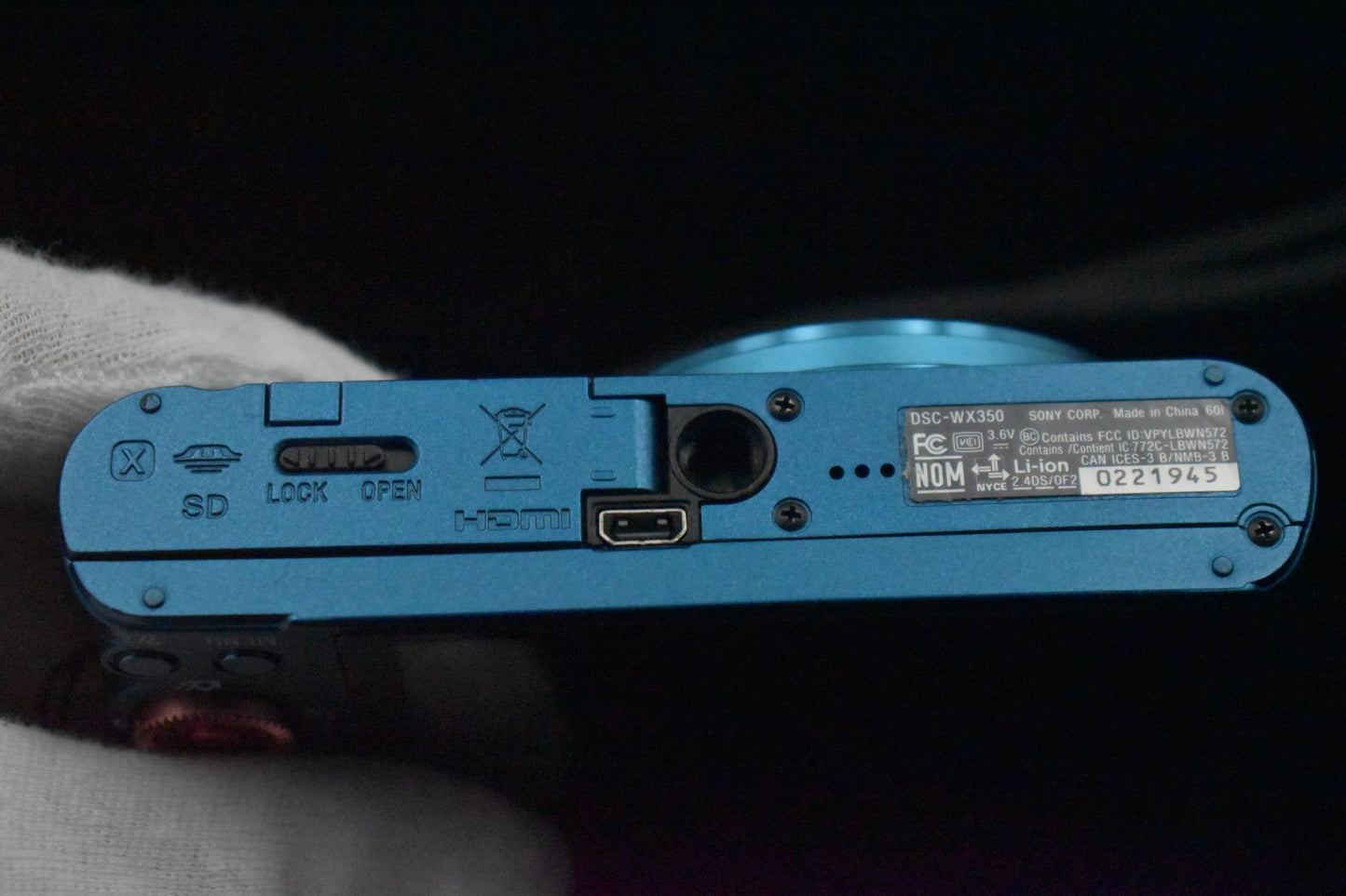 [US Duty Paid] Sony Cyber-Shot DSC-WX350 18.2MP Digital Camera Blue 8954