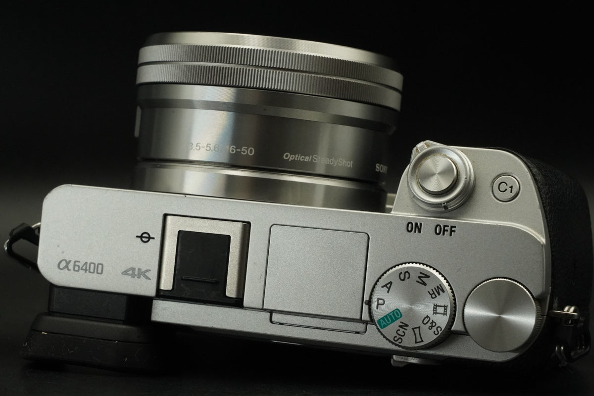 Sony A6400 Digital Camera Silver w/ 16-50mm Lens -57852 cuts- #12530