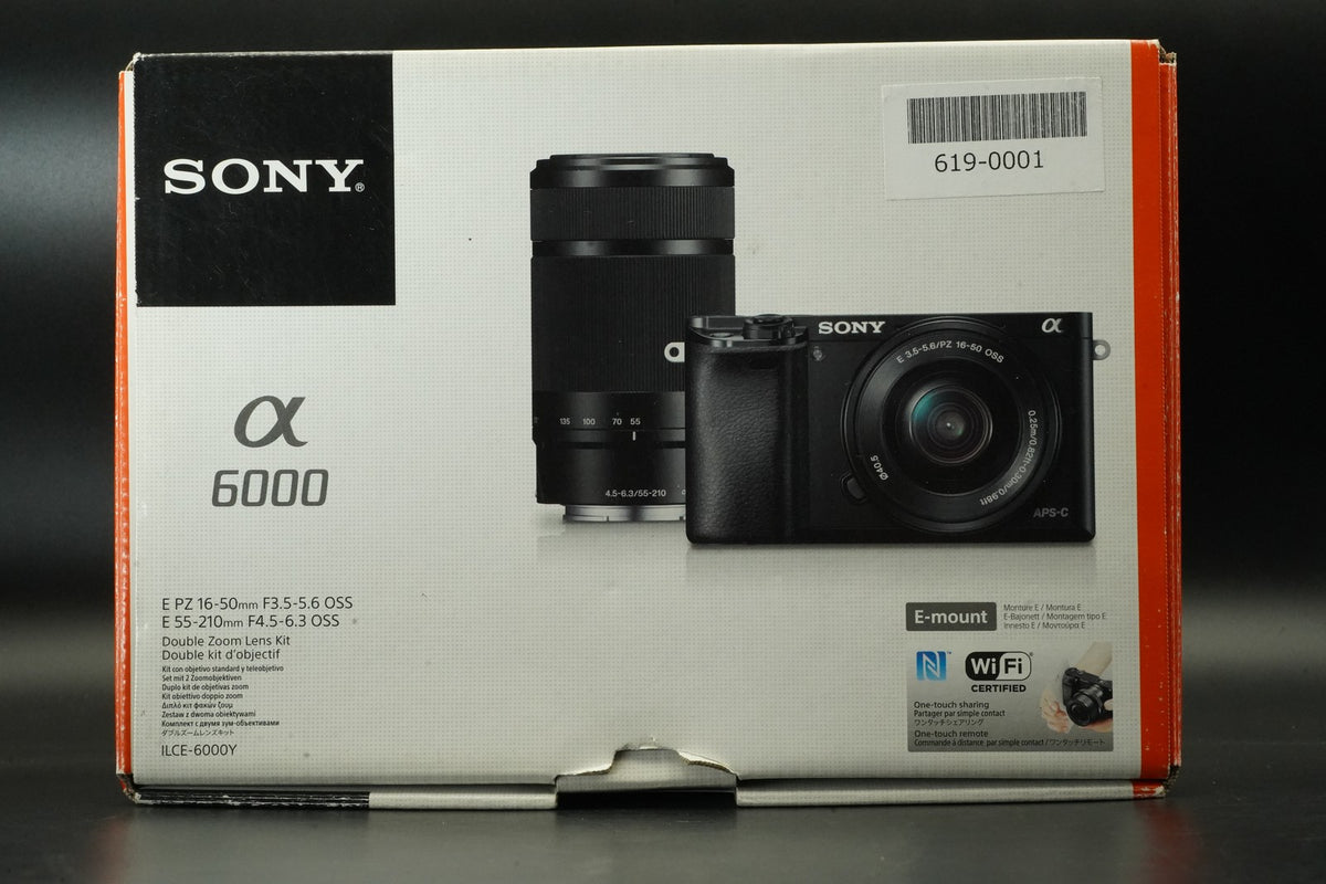 Sony a6000 Digital Camera Silver w/ 16-50 + 55-210mm -12773 cut- #12446