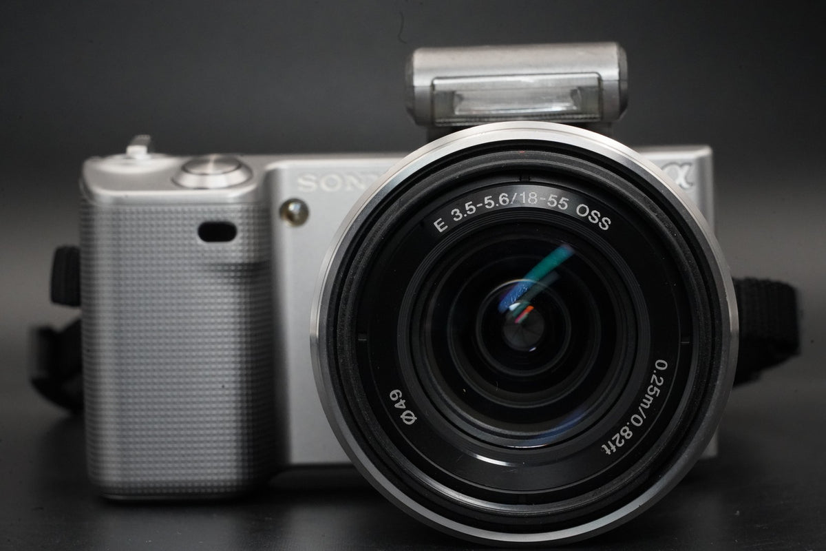 Sony NEX-5 Mirrorless Camera Bundle with 2 Lens Silver #11057