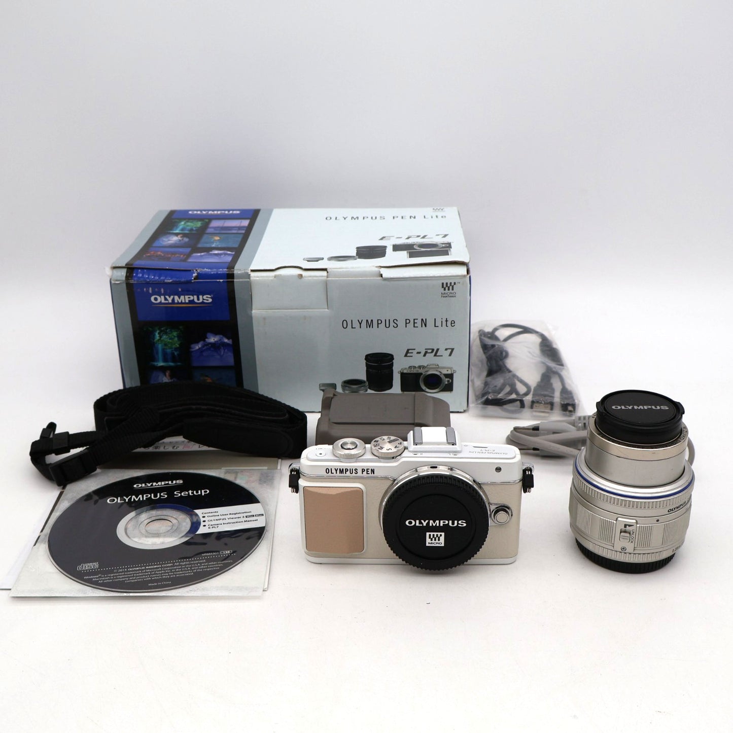 Olympus PEN E-PL7 Digital Camera White with 14-42mm Lens US Duty Paid 10166