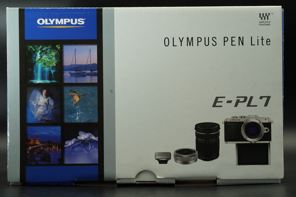 Olympus PEN E-PL7 Digital Camera White with 2 Lenses -4410 cut- US STOCK #12132