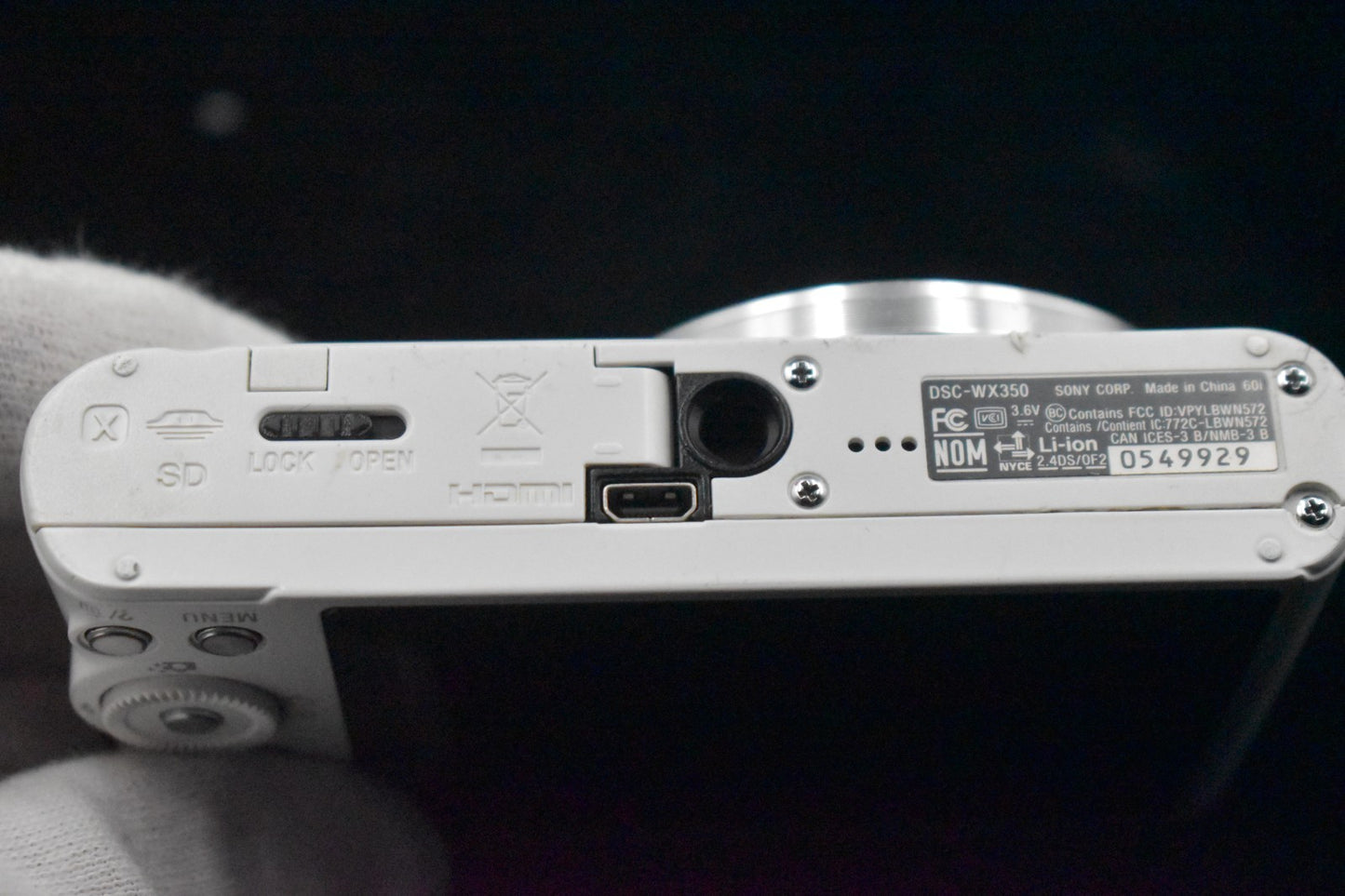 [US Duty Paid] Sony Cyber-shot DSC-WX350 Compact Digital Camera White 8722