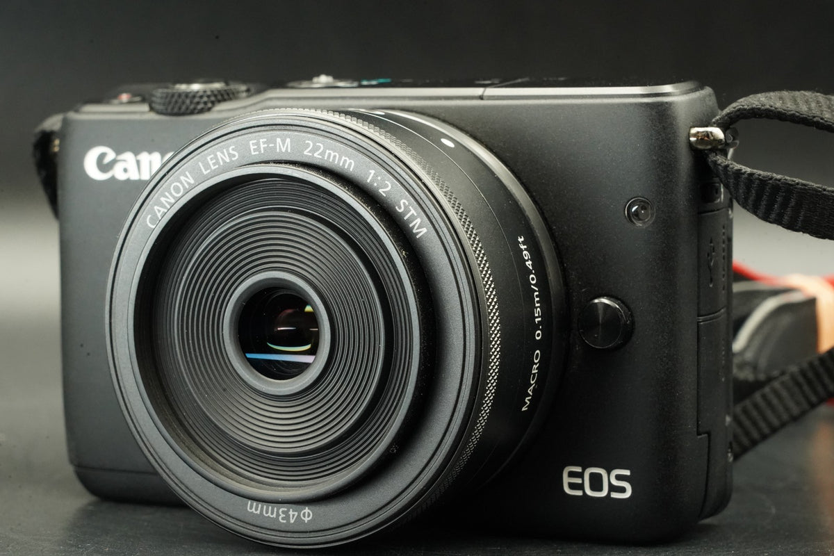 Canon EOS M10 Mirrorless Digital Camera Black w/ 15-45mm + 22mm Lens #12192