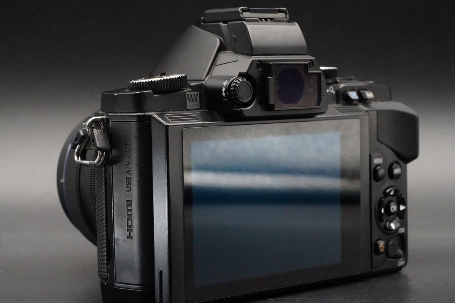 2 Lenses!! Olympus OM-D E-M5 Mirrorless Digital Camera Black 11028