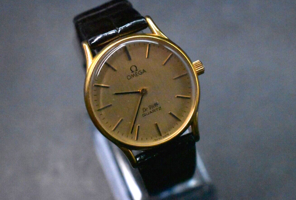Vintage Omega Constellation Quartz Cal 1330 Gold Men's Watch JAPAN [N MINT] W141