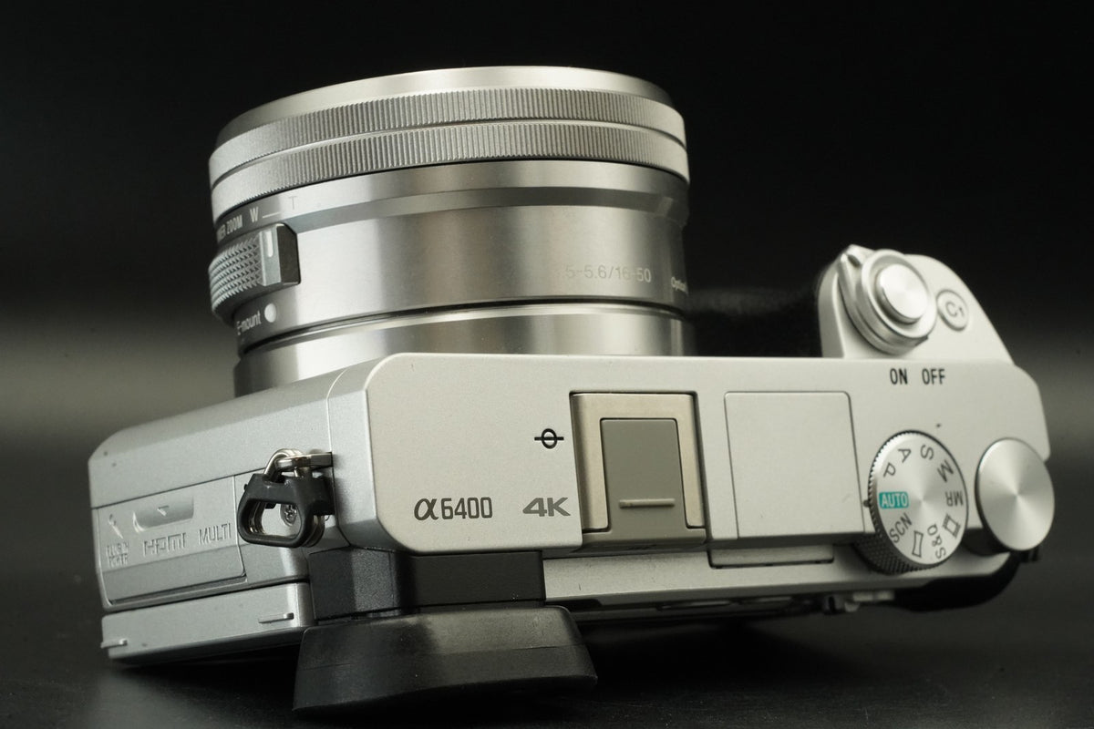Sony Alpha A6400 Mirrorless Digital Camera with Lens Silver -87045 cuts- #12008