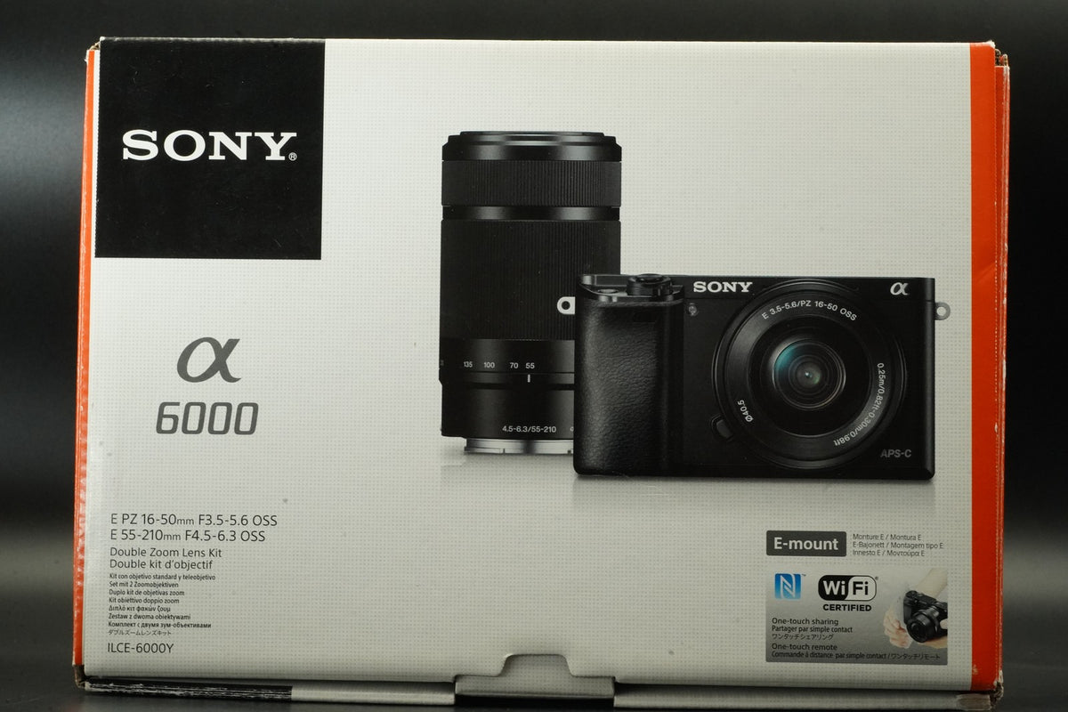 Sony a6000 Digital Camera Black w/ 16-50 + 55-210mm Lens US STOCK #12205