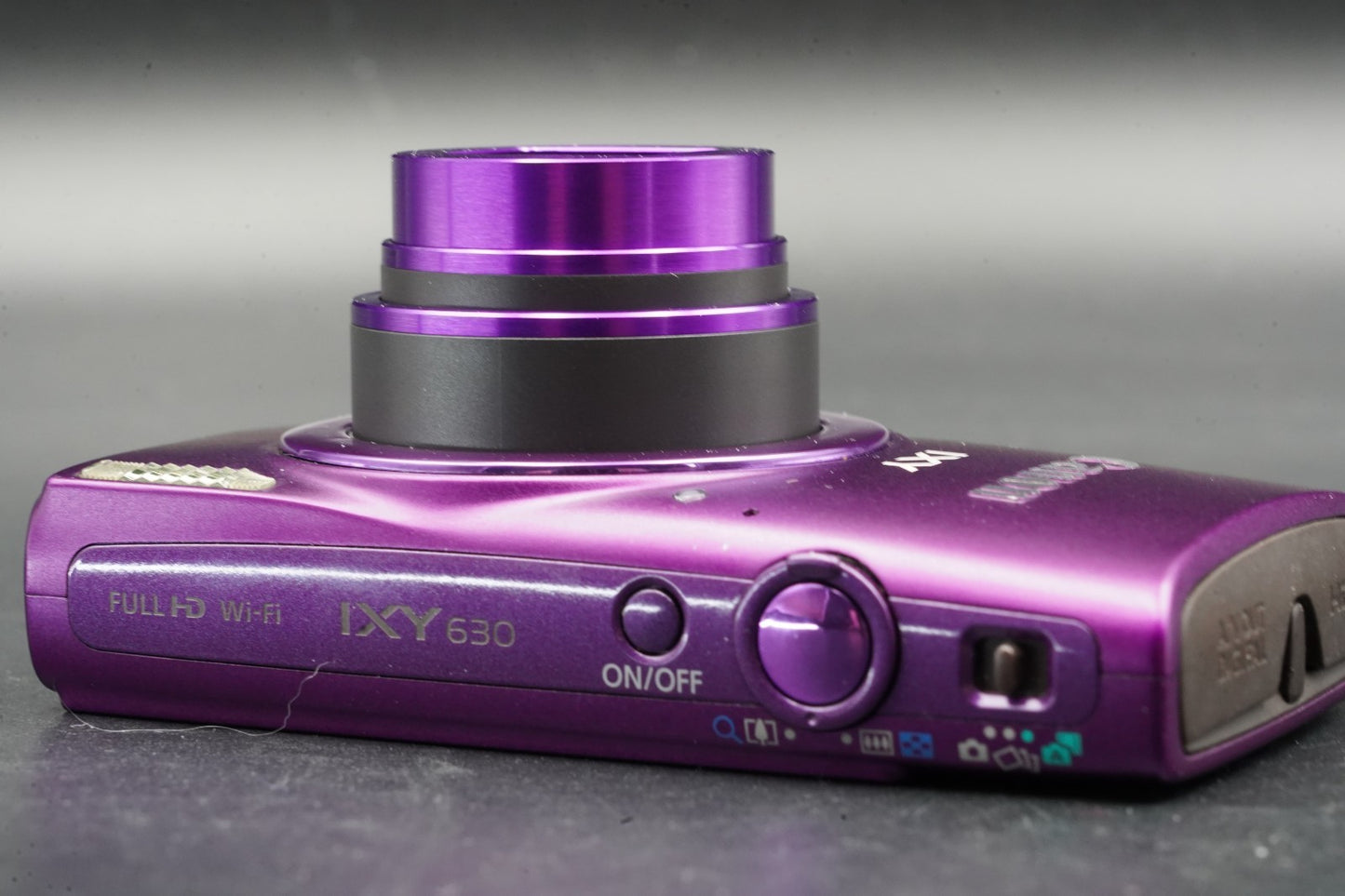 Canon PowerShot ELPH 340 HS Purple 16MP 12x Zoom WiFi Camera IXY 630 Japan 11328