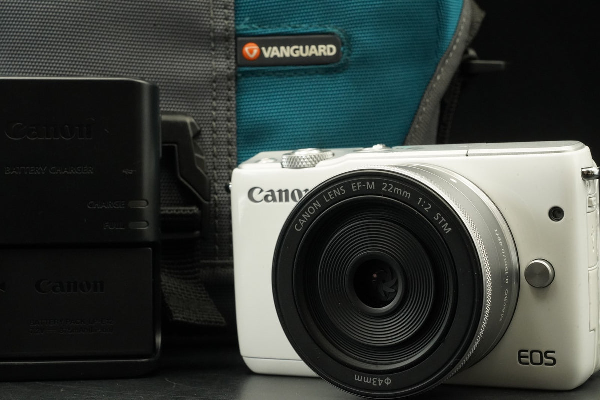 Canon EOS M10 Mirrorless Digital Camera White + 22mm f/2 Lens US STOCK #12289