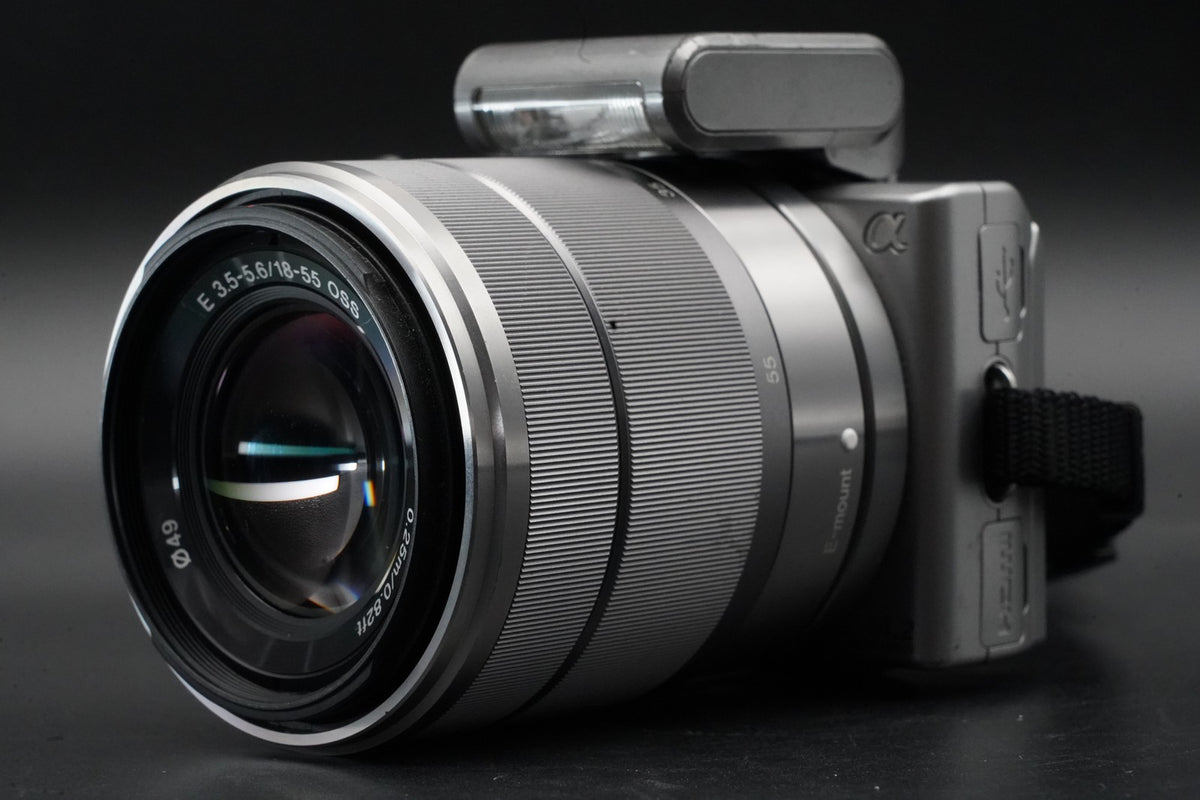 Sony NEX-5 Mirrorless Camera Bundle with 2 Lens Silver #11057