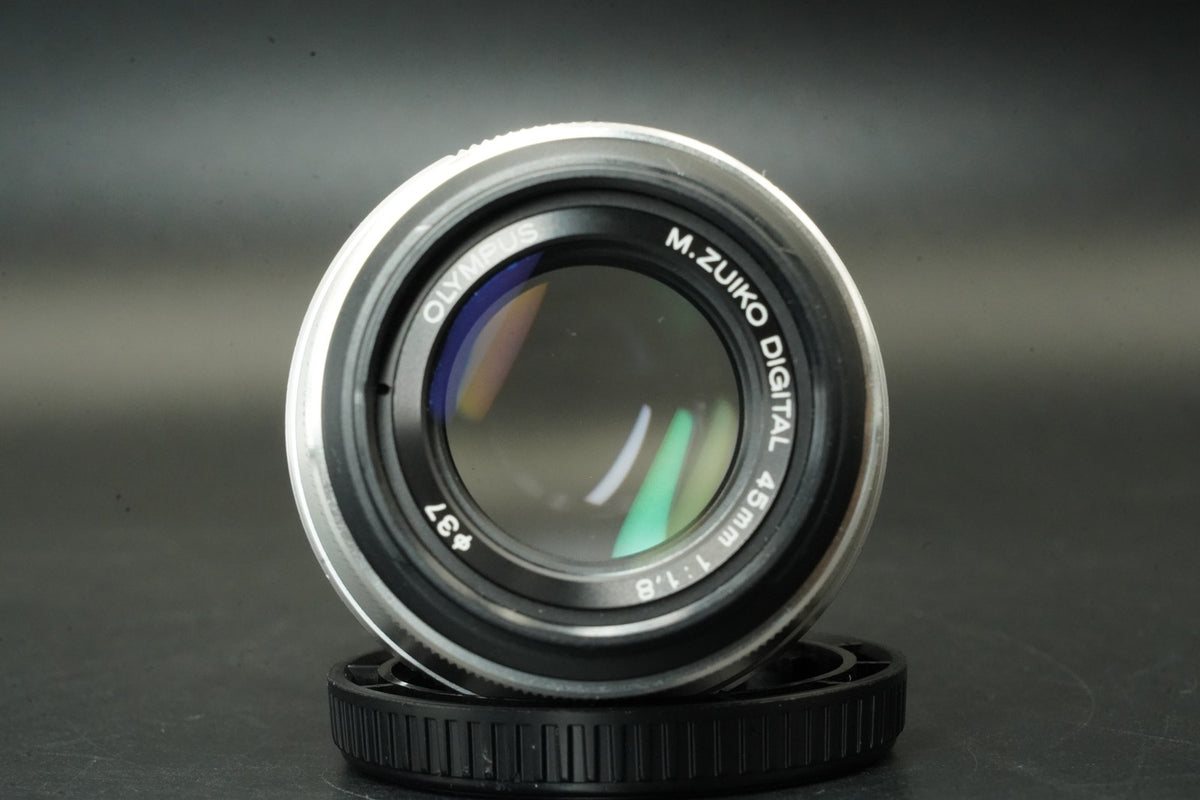 Olympus M.ZUIKO DIGITAL 45mm f/1.8 Lens Silver Japan US STOCK #12245