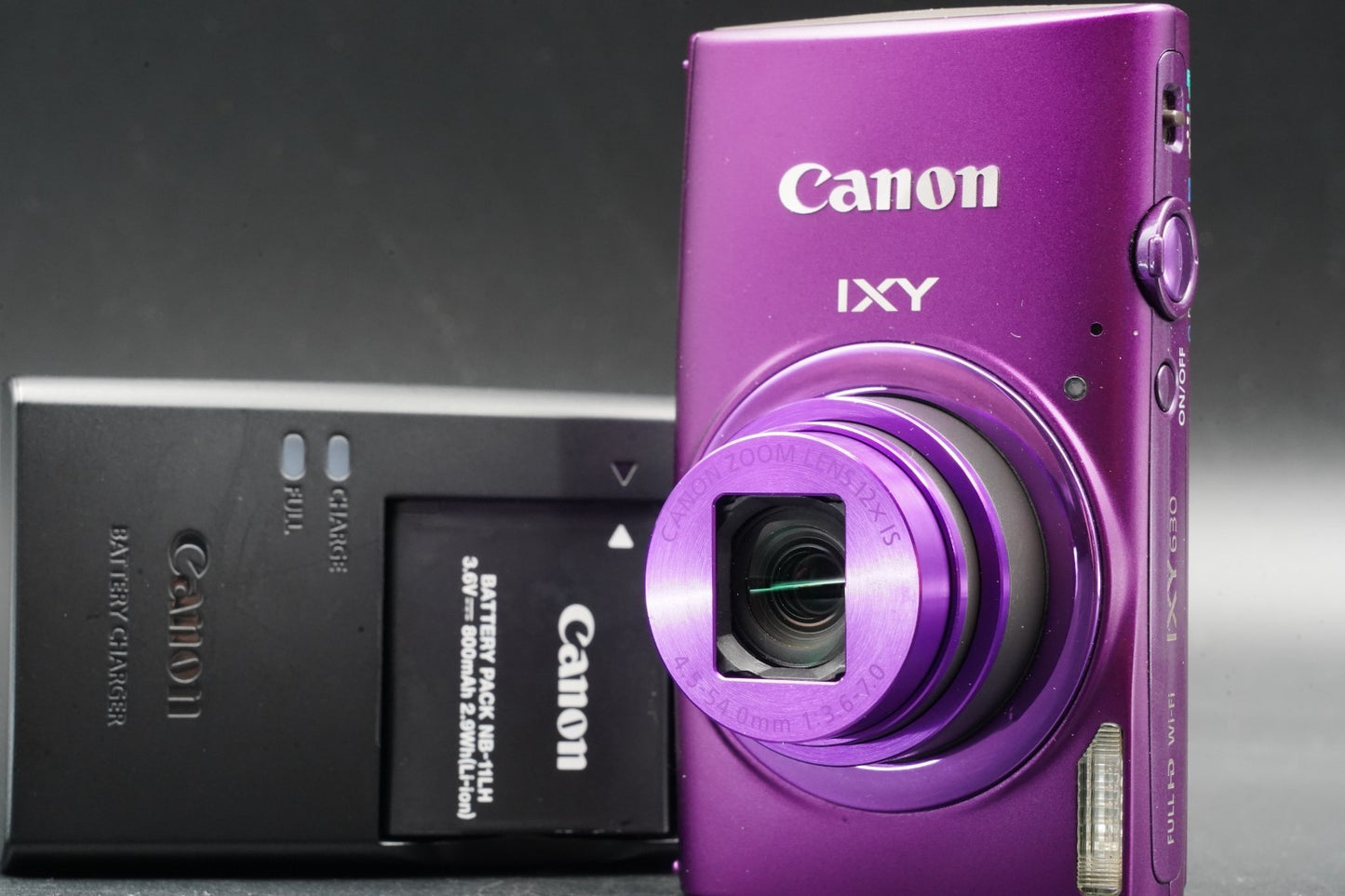 Canon PowerShot ELPH 340 HS Purple 16MP 12x Zoom WiFi Camera IXY 630 Japan 11328