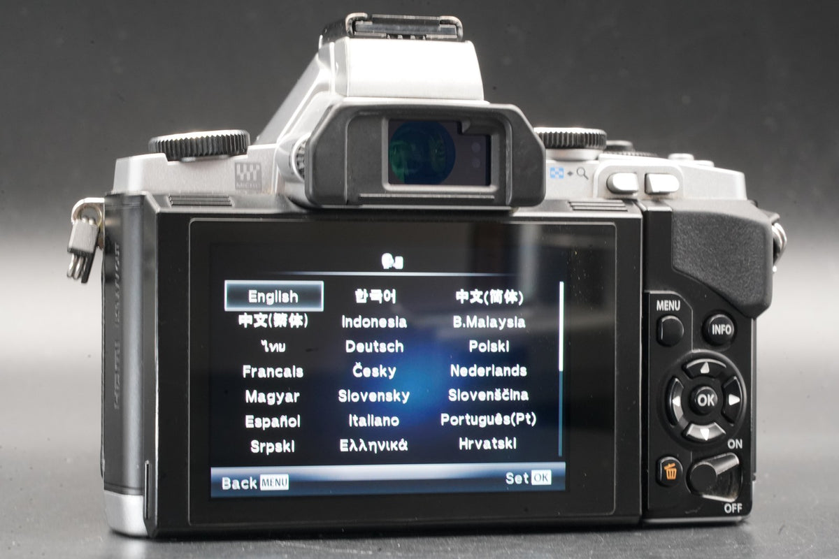 Olympus E-M5 Mirrorless Digital Camera w/ 2 Lenses Silver #11115