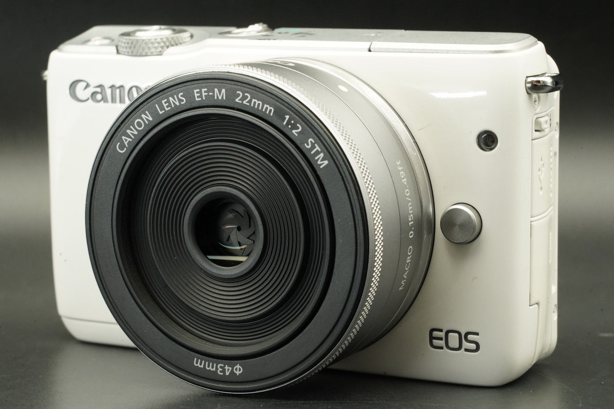 Canon EOS M10 Mirrorless Digital Camera White + 22mm f/2 Lens US STOCK #12289