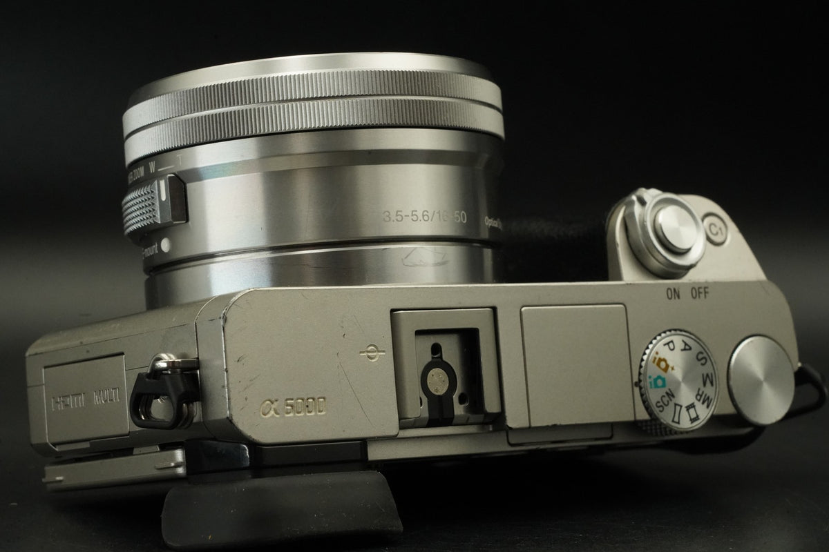 Sony a6000 Digital Camera Silver w/ 16-50 + 55-210mm -9333 cut- #12447