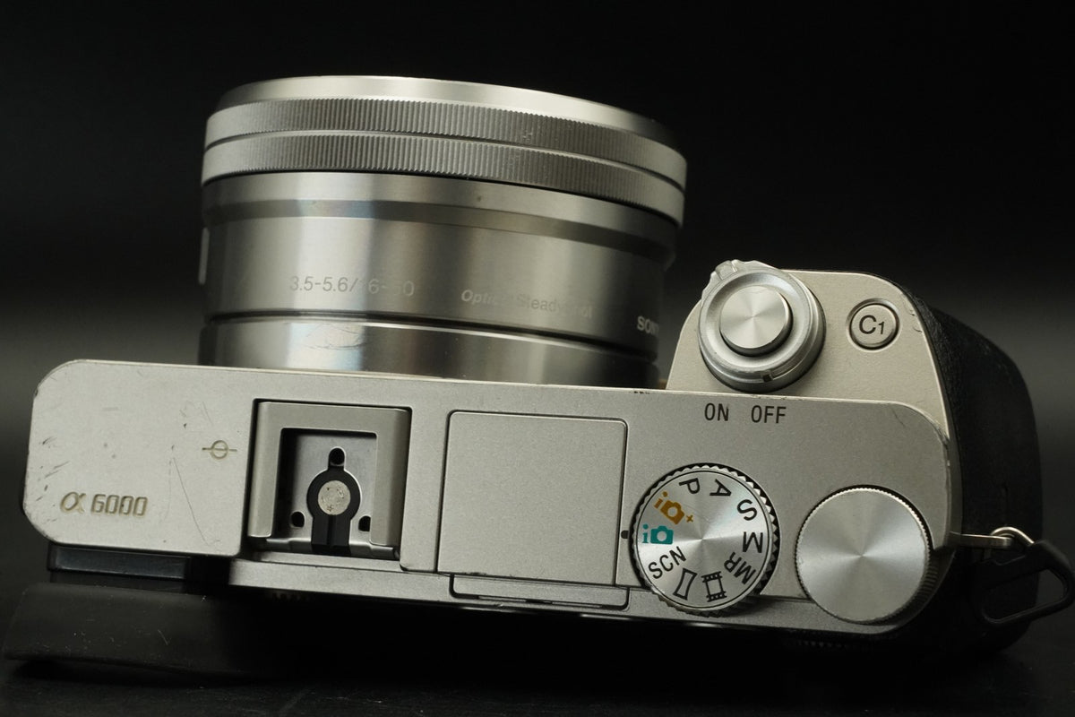 Sony a6000 Digital Camera Silver w/ 16-50 + 55-210mm -9333 cut- #12447