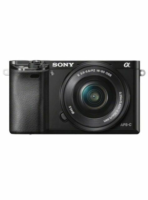Sony a6000 Digital Camera Black w/ 16-50 + 55-210mm -250766 cut #12010