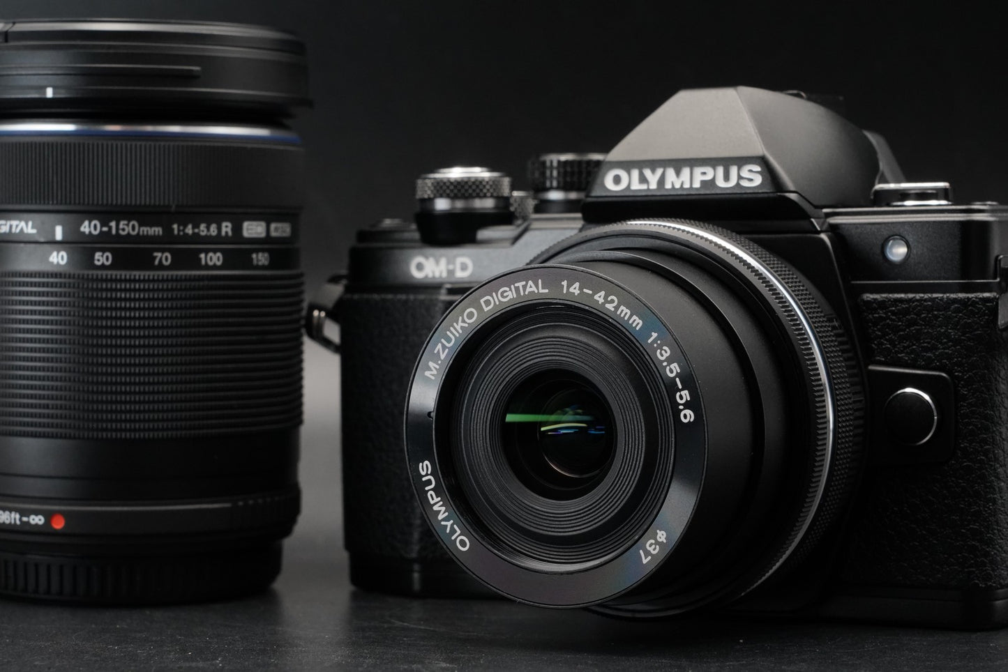 6402 cuts! Olympus E-M10 Mark II Digital Camera Black w/ 2 Lens 11356