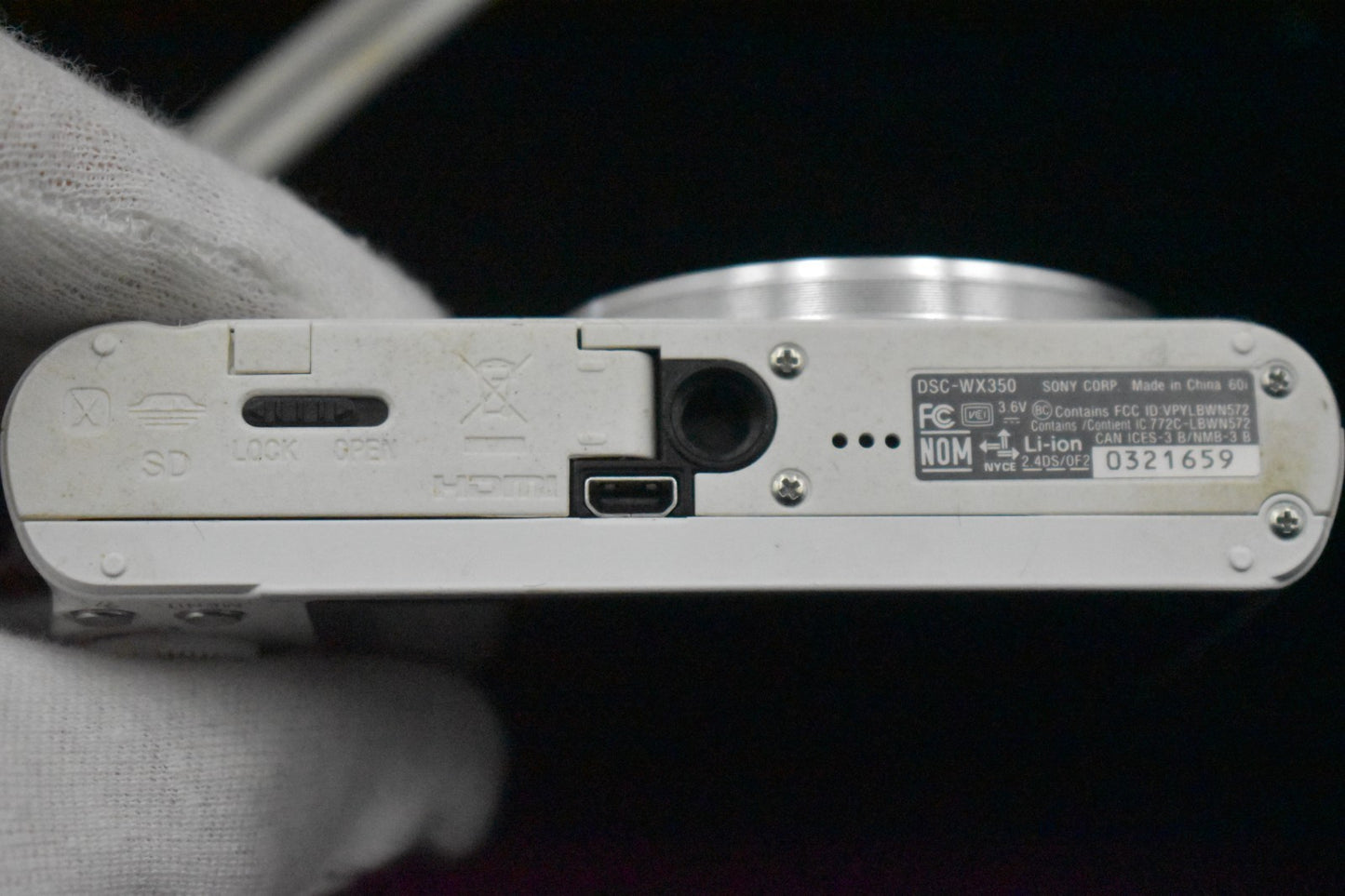 [US Duty Paid] Sony Cyber-shot DSC-WX350 Compact Digital Camera White 8955