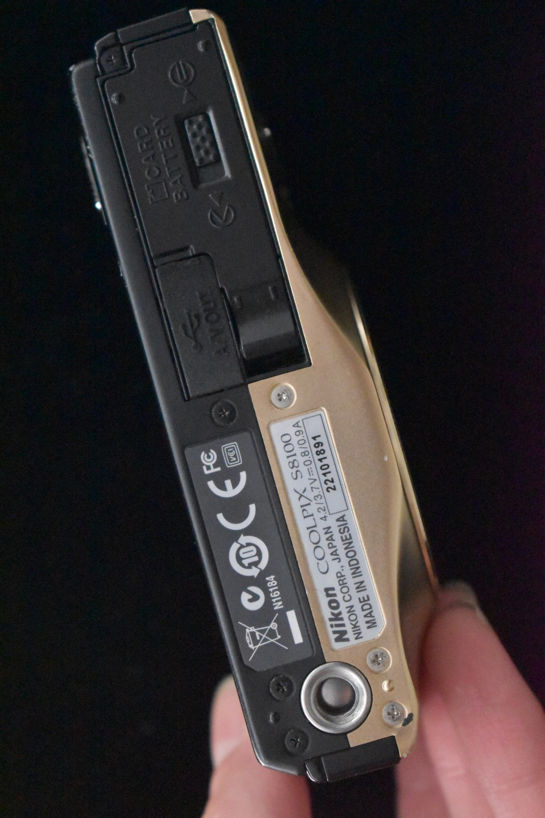 Nikon COOLPIX S8100 Compact Digital Camera 10x Wide Gold US STOCK #7406