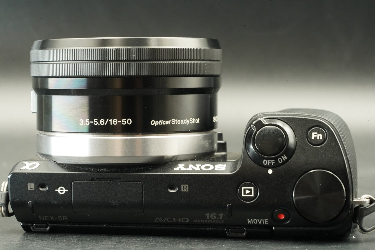 Sony Alpha NEX-5R Digital Camera Black 16-50mm Lens English OK -1226cut- #11953