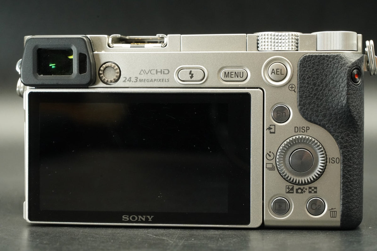 Sony a6000 Digital Mirrorless Camera Silver w/ 16-50 + 55-210mm -959 cut #12175