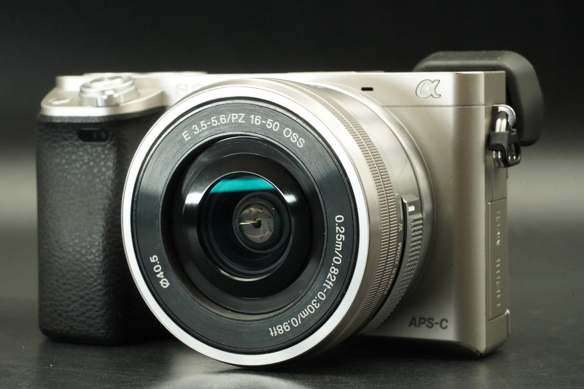 Sony a6000 Digital Camera Silver w/ 16-50 + 55-210mm -12773 cut- #12446