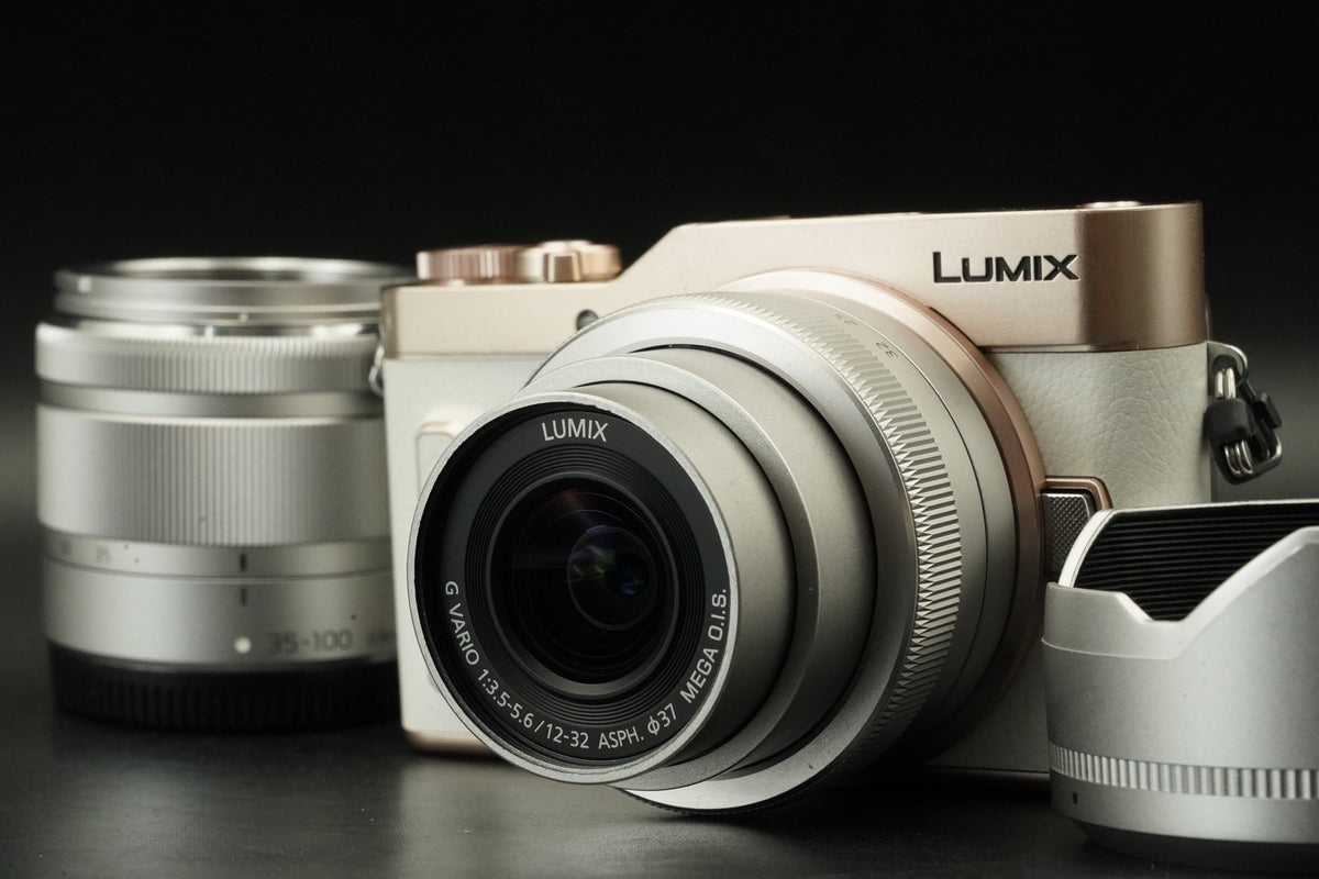 Panasonic DC-GF10 w/ 12-32mm + 35-100mm Lens White LUMIX Camera #12672
