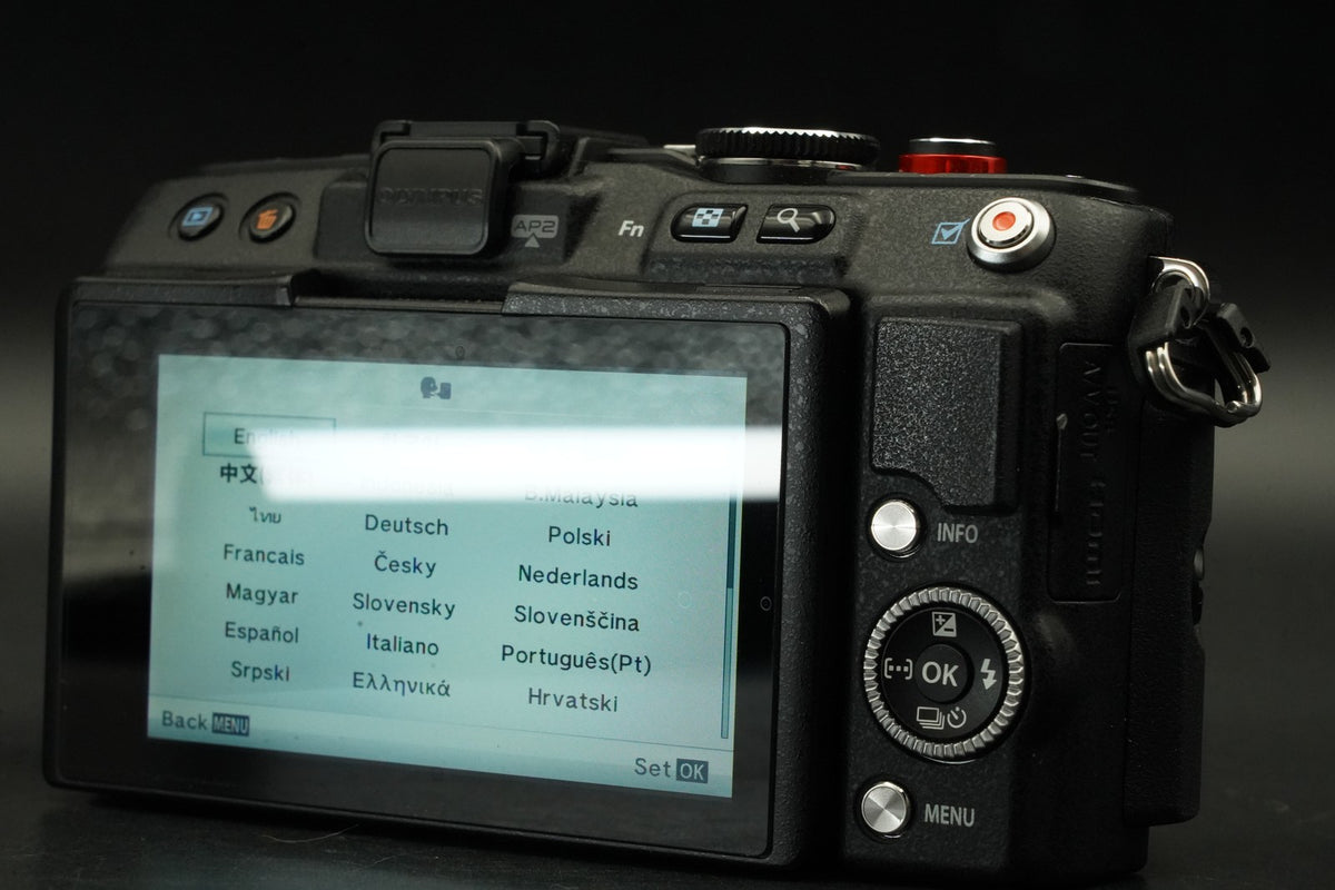 Olympus Pen Lite E-PL6 Black with 14-42mm + 40-150mm Lens US STOCK #12234