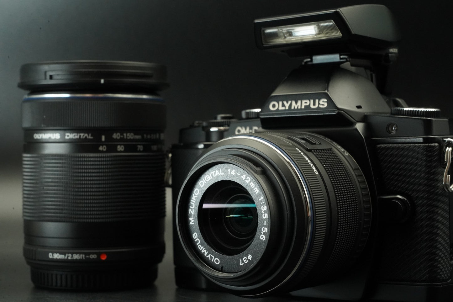 Olympus OM-D E-M5 + 14-42mm + 40-150mm Lens Digital Camera Black #11730