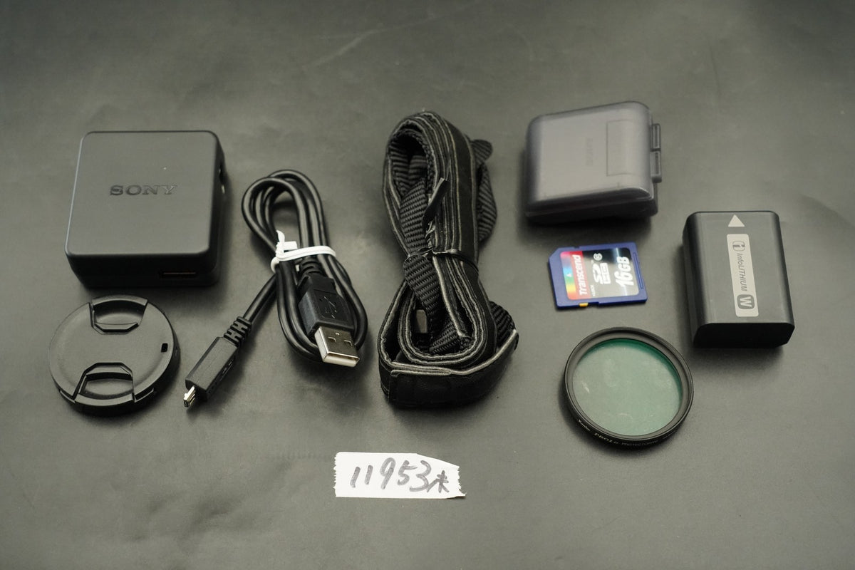 Sony Alpha NEX-5R Digital Camera Black 16-50mm Lens English OK -1226cut- #11953