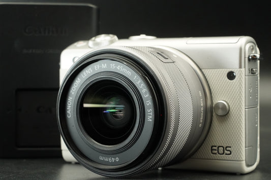 Canon EOS M100 Digital Camera 15-45mm White EF-M Mount #11963